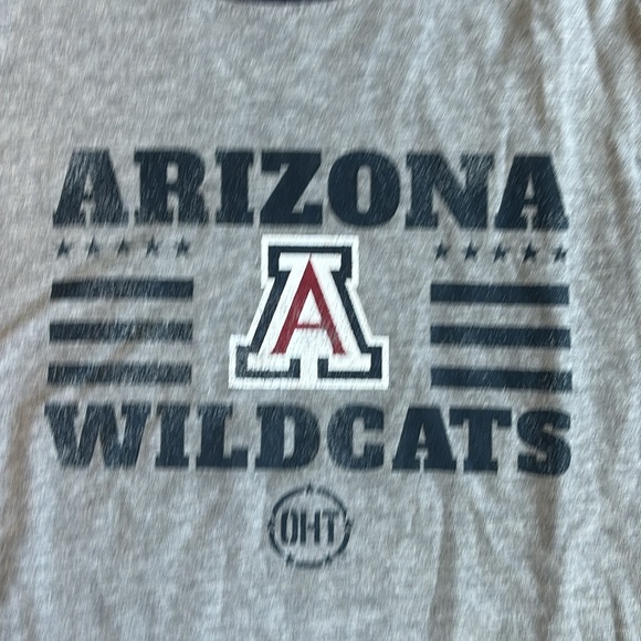 NWT 47 Women's University of Arizona Wildcats Gray Blue Baseball Tee Size Medium - Picture 2 of 11